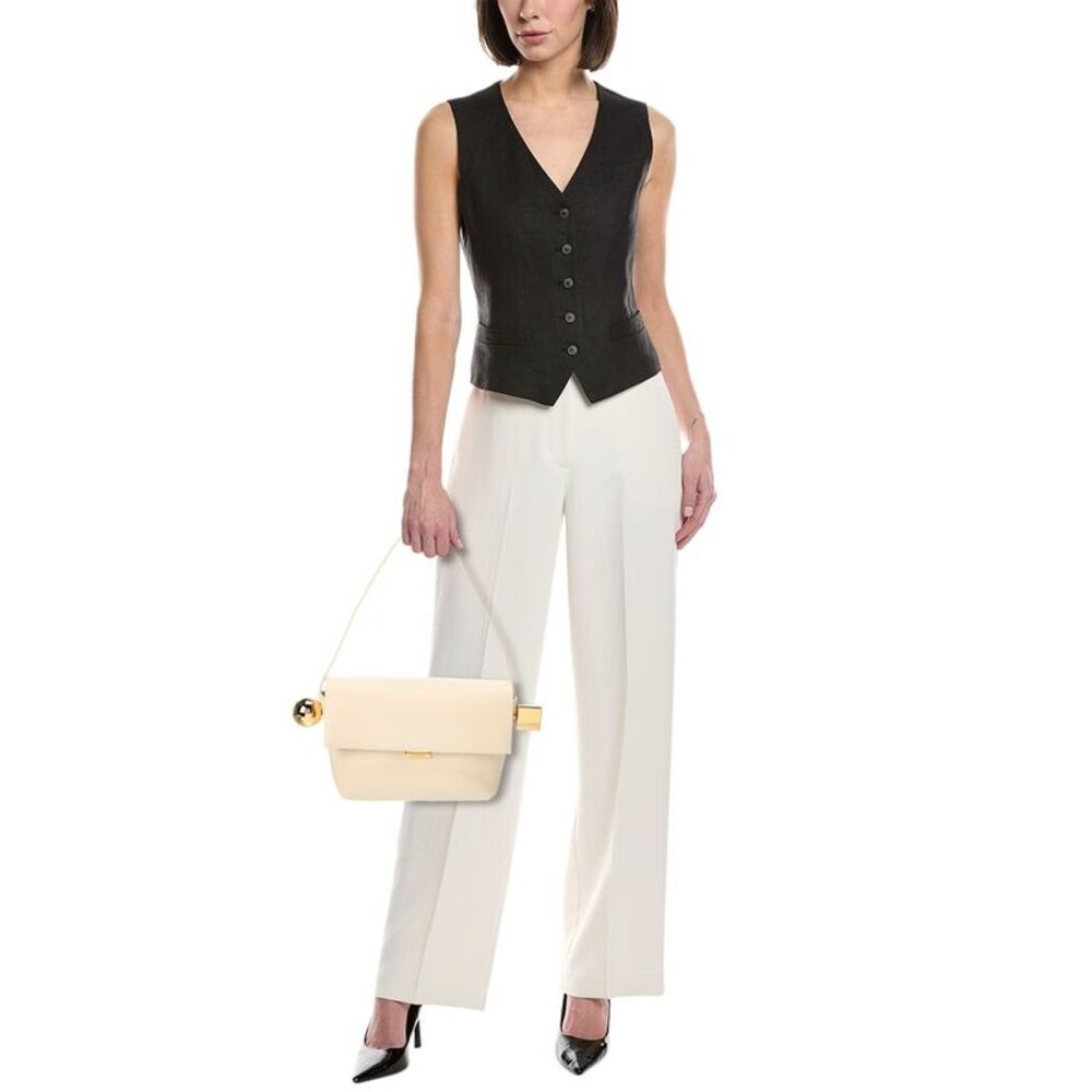 Jacquemus The Rond Carre Leather Shoulder Bag, White - Picture 4 of 5